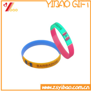 Customed Logo Fashion Silicone Wrisband and Rubber Bracelet (YB-HD-183)