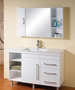 Waterproof Bathroom Cabinet with Mirror (ZHUV)