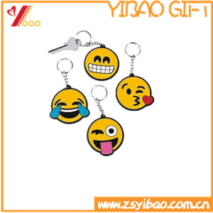 Custom Cute Smiling Face Soft PVC Key Chain (YB-HR-36)