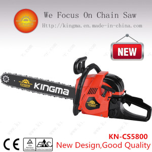 58cc Gas Chain Saw with 22" Guide Bar and Chain (KN-CS5800)